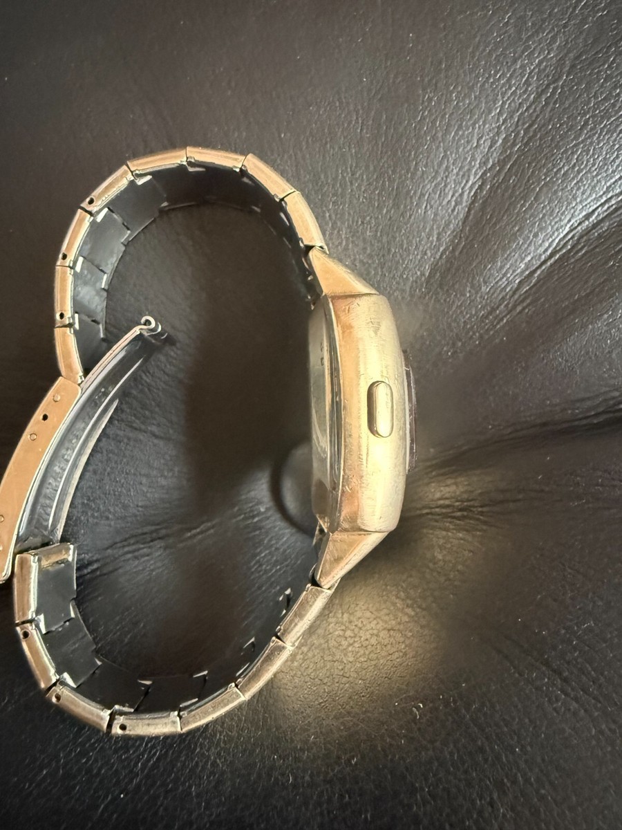 1973 Pulsar LED P3 Time Computer 14k Gold Filled Mens Wrist Watch