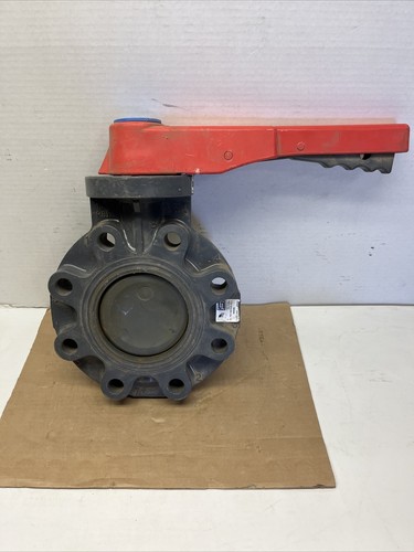 SPEARS 252311-040 (752311) BUTTERFLY VALVE W/ LEVER HANDLE DRY STEM 4" PVCI, NOS - Picture 1 of 11