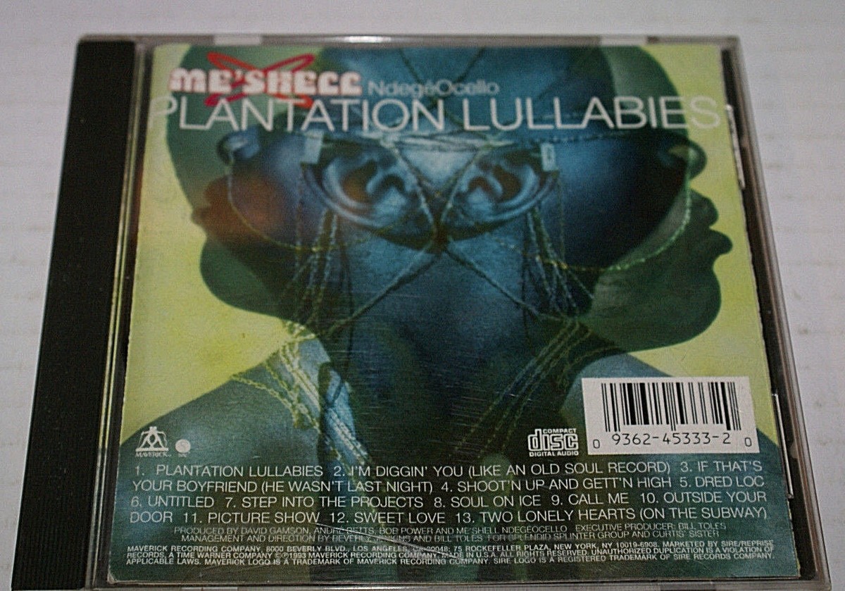 Me'Shell NdegéOcello - Plantation Lullabies OG US CD Fast Shipping