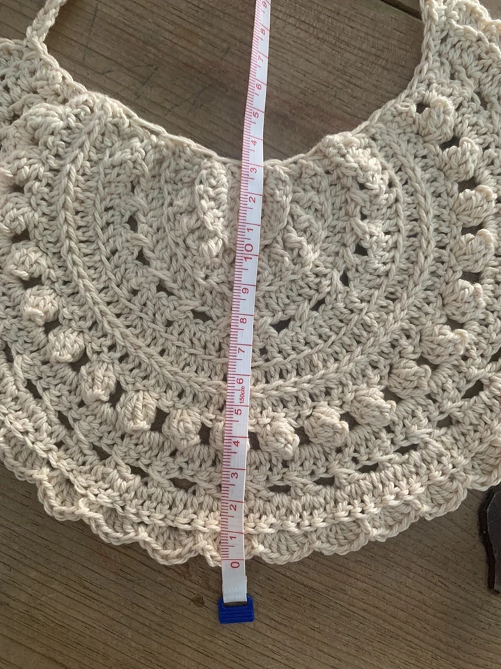 Babero Bebe Hecho A Mano Crochet Ganchillo - Imagen 3 de 3