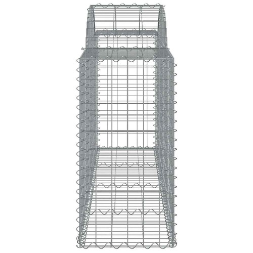 NNEVL Arched Gabion Baskets 4 pcs 200x50x80/100 cm Galvanised Iron - Bild 5 von 6
