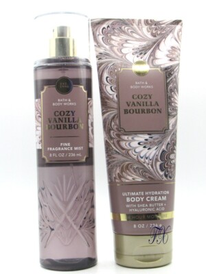 BATH & BODY WORKS COZY VANILLA BOURBON BODY MIST SPRAY & BODY