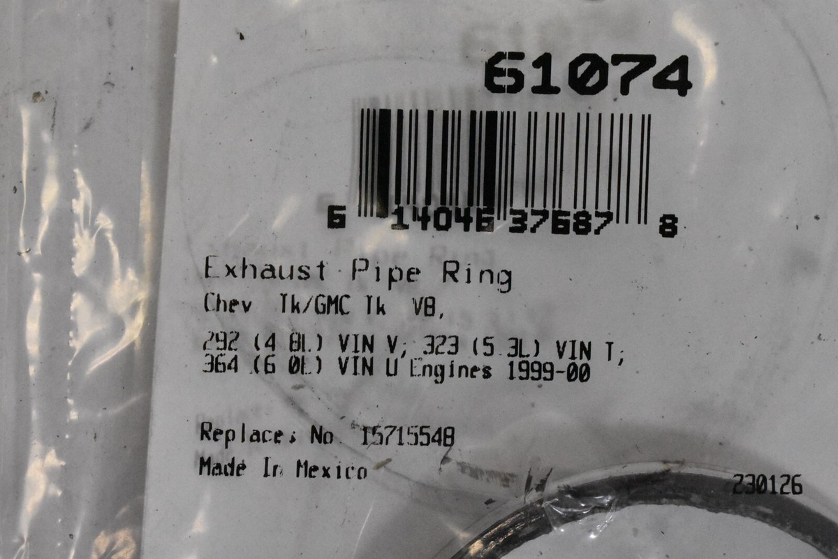 Fel-Pro 72401 61074 35991 Oil Pump Inlet Tube Assorted Rings Lot