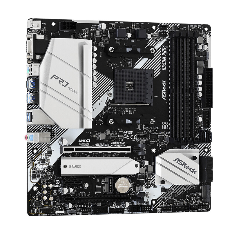 For Asrock B550M PRO4 AMD B550 AM4 Micro-ATX DDR4 VGA DP