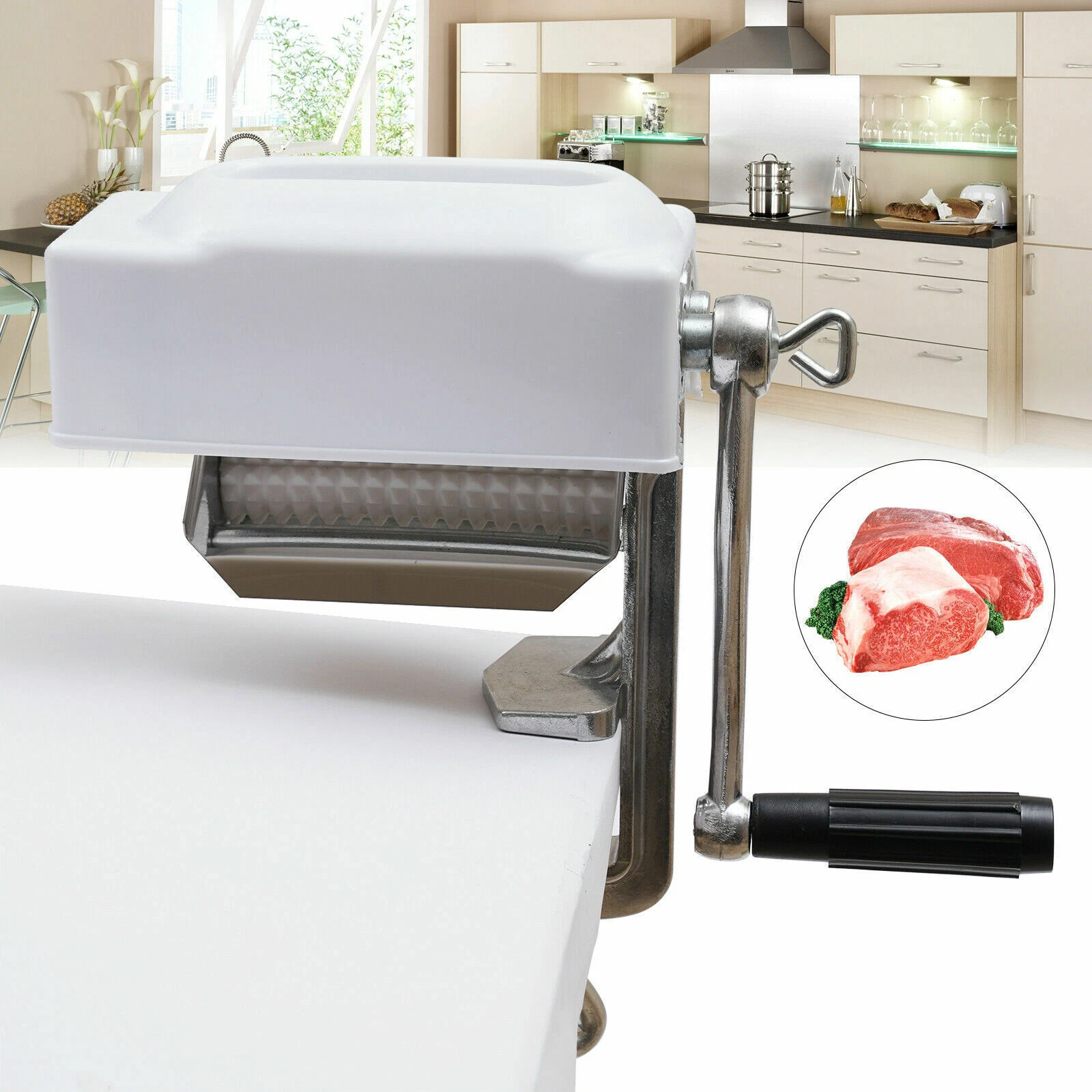 Heavy-Duty Meat Tenderizer Cuber - Easy Clamp-On Steak Tool for Kitchen image 15