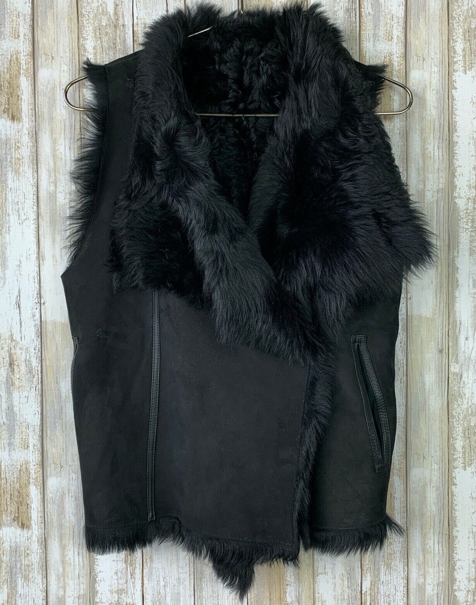 YVES SALOMON　ファージャケット　コヨーテ　ブラック　フランス製　46 Short reversible parka in rex rabbit fur - black - Winter sale