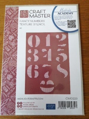 Craft Master Fancy Numbers Textur Schablone A5