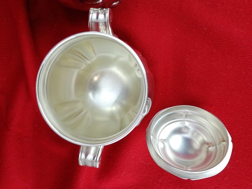 Ercuis, Service à Café 3 Pièces en Métal Argenté . Ancien . - Imagen 11 de 12