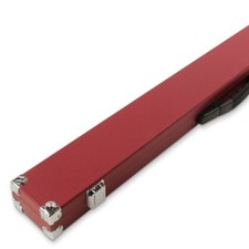 BURGUNDY REINFORCED CORNERS 2PC SNOOKER CUE CASE WITH CHALK COMPARTMENT