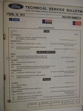 April 20, 1973 FORD Technical Service Bulletin Number 41  BIS