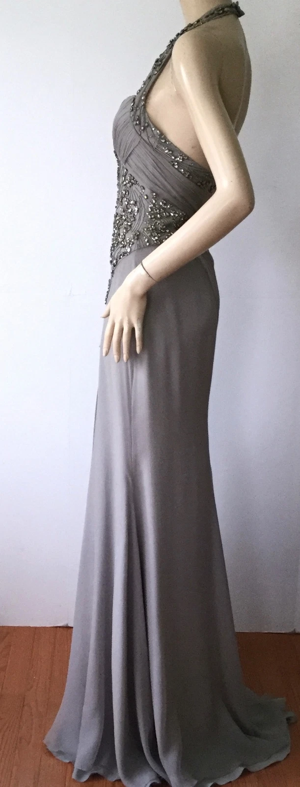 Abito impreziosito Versace grigio fumo leggero (taglia 38) prezzo al dettaglio $27.000!