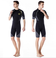 Men's 1.5mm Neoprene Dive Shorty Wetsuits Surf Free Dive Swim Scuba Diving Suits