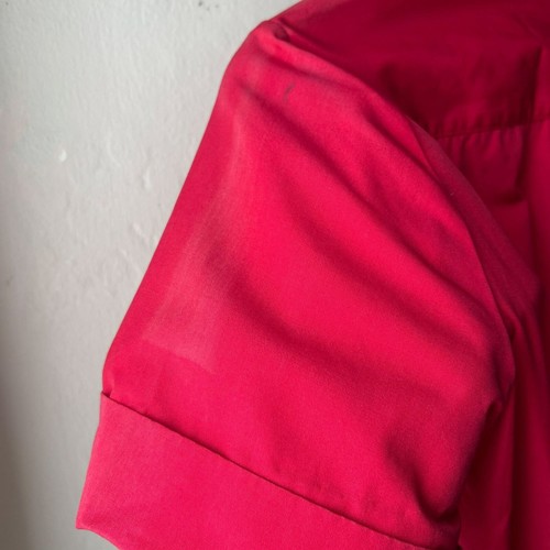 Altogether Fashions Damen 50er Jahre Shirt Taille Kleid Brusttasche halber Reißverschluss rot S/M - Bild 14 von 16