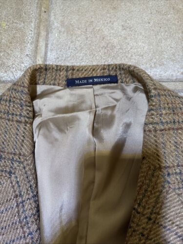 Blazer Abrigo Deportivo De Colección 44R Lands End Harris Tweed Marrón Cuadros Ventana Cuadros - Imagen 3 de 13