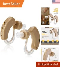 BTE Hearing Aids for Seniors - Behind the Ear Sound Amplifier Super Mini Size...