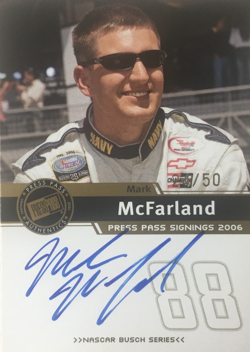 2006 Press Pass Signings Gold /50 Autograph Card NASCAR Driver