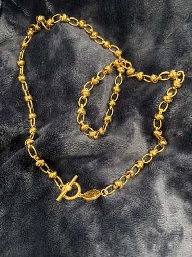 anne klein necklace gold Tone