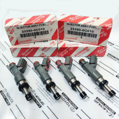 4X OEM Toyota Hilux Fortuner 4Runner Hiace 2.7L Fuel Injector 23250-0C010