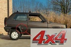 FRIEZE FIAT PANDA 4X4 SIDE WRITING LOGO RED COAT OF ARMS