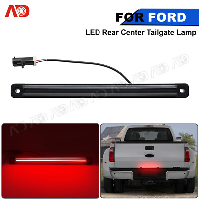 LED Rear Center Tailgate Lamp Bar Somk lens For 1999-2016 Ford F-350 F-450 F-550