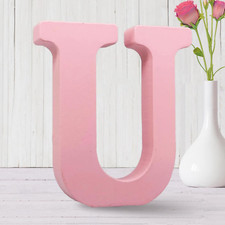 6 Inch Pink Wood Letters Unfinished Wooden Letters for Wall MAGA Decorative Stan
