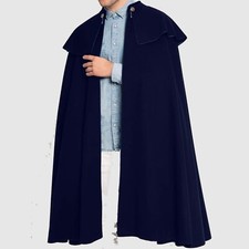Men's Pure Wool Classic Cape Coat, Men's Wool Cape Coat