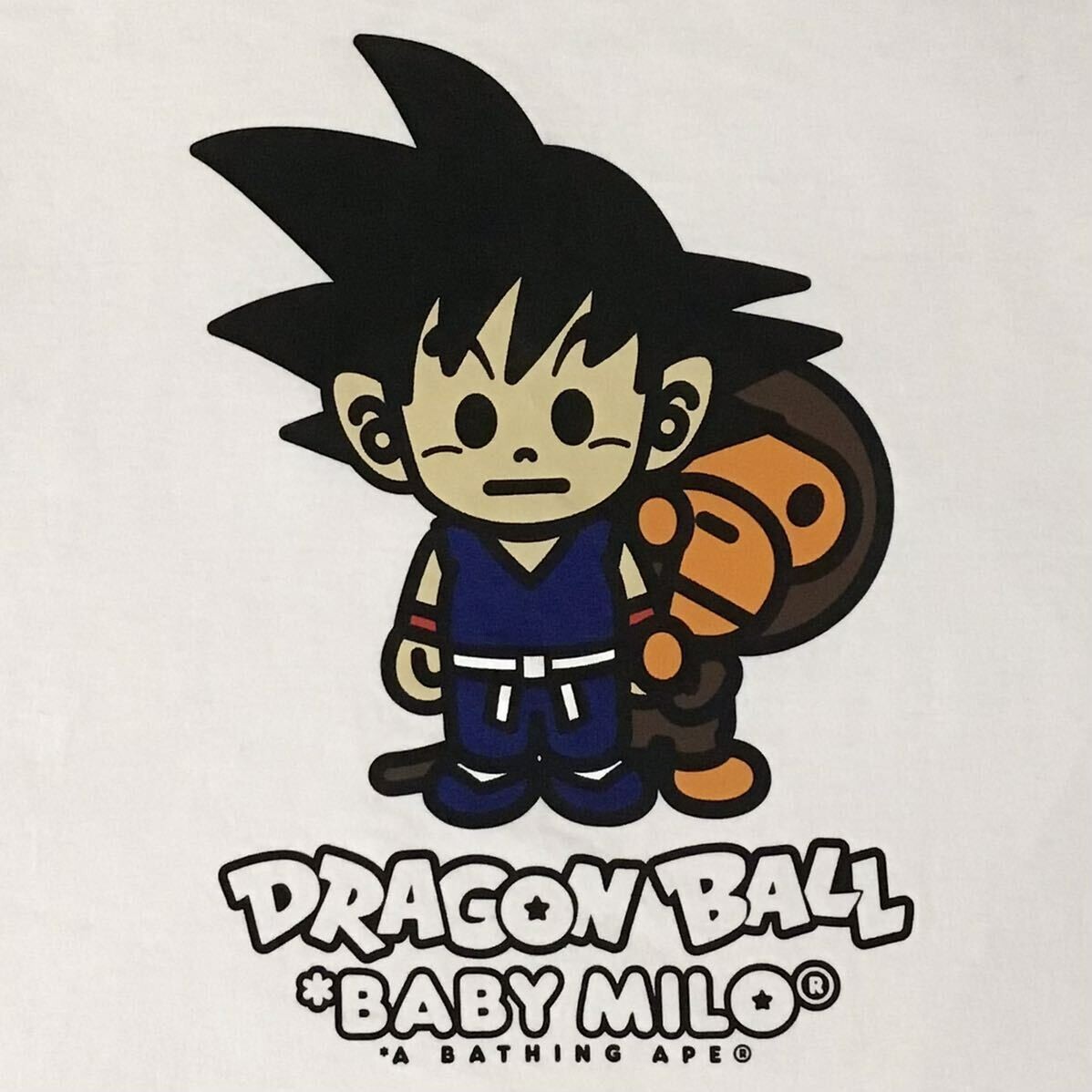 BAPE × Dragon Ball Milo Goku T-shirt White A Bathing Ape