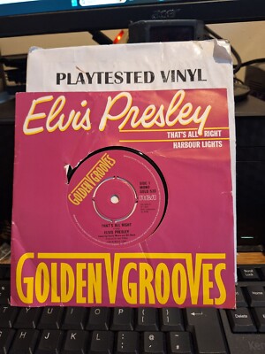ELVIS PRESLEY THATS ALL RIGHT MAMA / HARBOUR LIGHTS EX RCA ROCK N ROLL VINYL 45