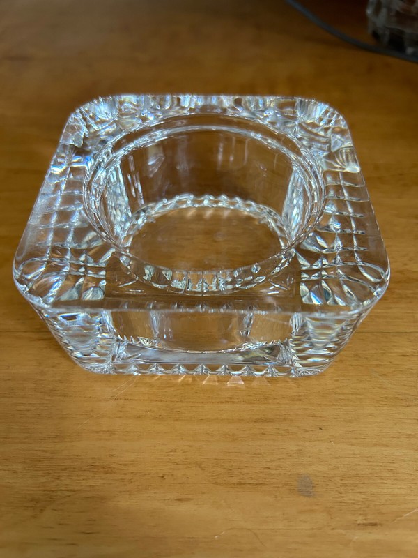 Cristal D'Arques Cut Crystal Heavy Tea Light Candle Holder