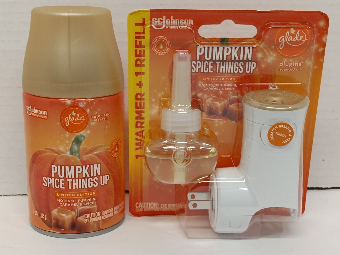 Glade PlugIns Pumpkin Spice Things Up Scented Oil Air Freshener + Auto