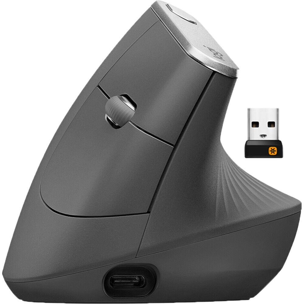 Logitech - MX Vertical Advanced Wireless Optical Mouse with