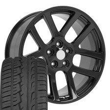22 Inch Black 2223 Rims Tires Fit Dodge Ram Srt10 Laramie Hemi Dakota