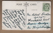 Meare, Somerset - Single circle postmark 1908 - The Roman Baths, Bath