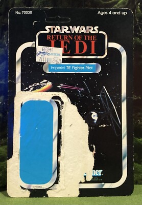 Vintage Kenner 1983 STAR WARS Jedi TIE FIGHTER PILOT 65 Card Back ROTJ Cardback