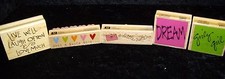 5 - WORDS QUOTES RUBBER INK STAMP FOR SCRAPBOOK CARD MAKING
