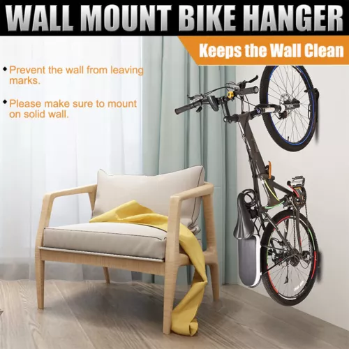 Vertical Bike Rack Wall Mount Bicycle Garage Holder Indoor Hanger Storage Hook - Picture 8 of 9