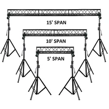15' Wide Crank Triangular Trussing Mobile DJ Lighting Truss System Triangle 