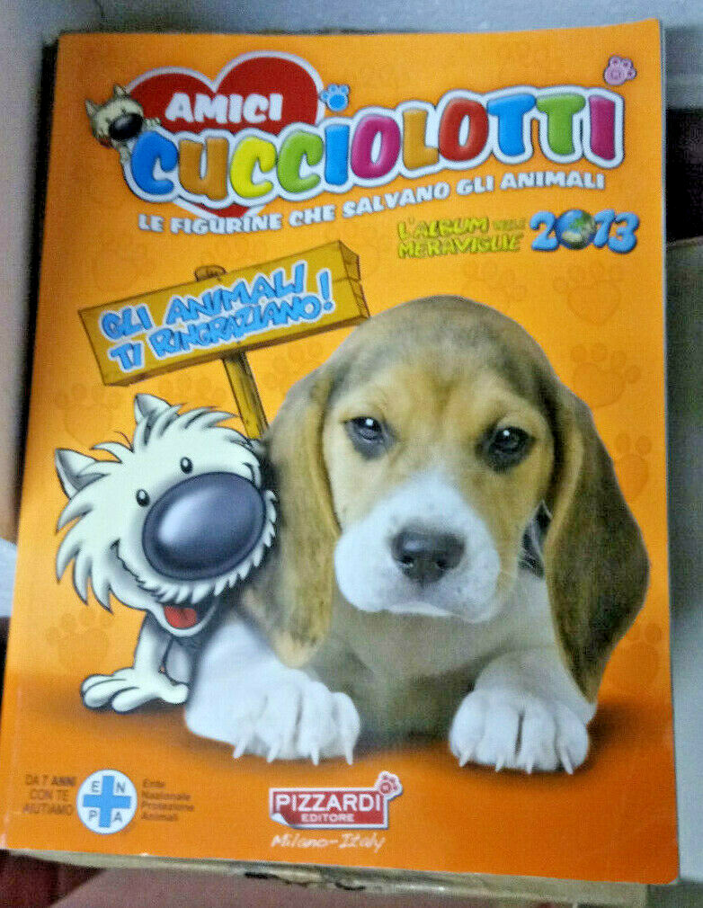 CUCCIOLOTTI 2013 Pizzardi Album COMPLETO con figurine attaccate