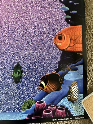 Calypso Reef Magic Eye Nvision Grafix 3D Poster Print 1993 Vintage