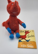 Fox In Socks Plush Dr. Seuss Stuffed Animal  soft cover BOOK Kohls Cares read