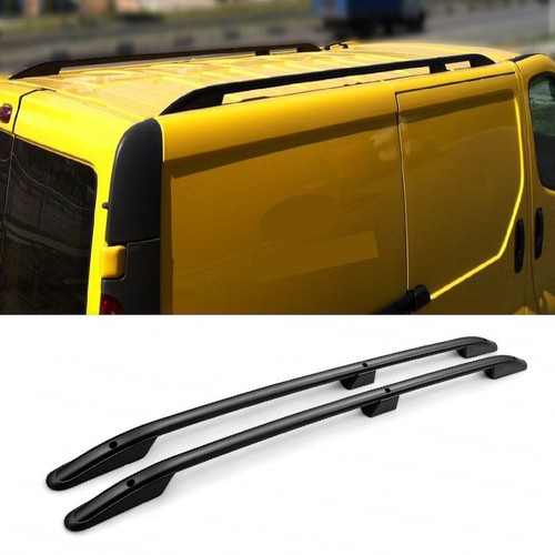 FITS RENAULT TRAFIC 2014+ SWB BLACK ALUMINIUM ROOF BARS RAILS RACK VAN NO DRILL - Picture 11 of 11