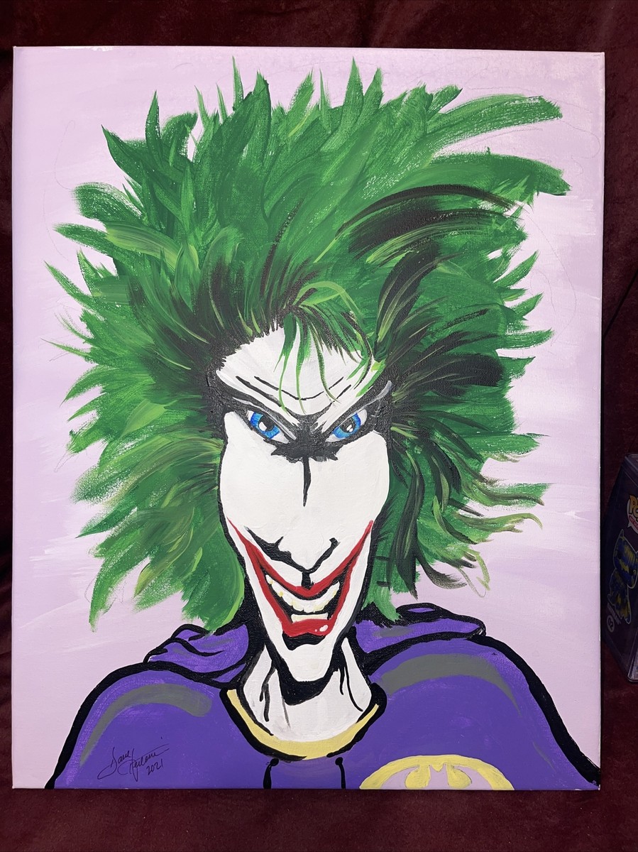 Joker Cartoon Painting Acrylic