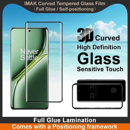 For OnePlus 12R, imak Full Glue 3D Curved Tempered Glass Screen Protector - Picture 1 of 9
