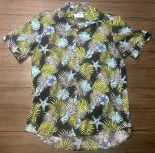 VTG Seaplane Shirt Mens Size Medium Starfish Button Up Hawaiian Surf Made In USA