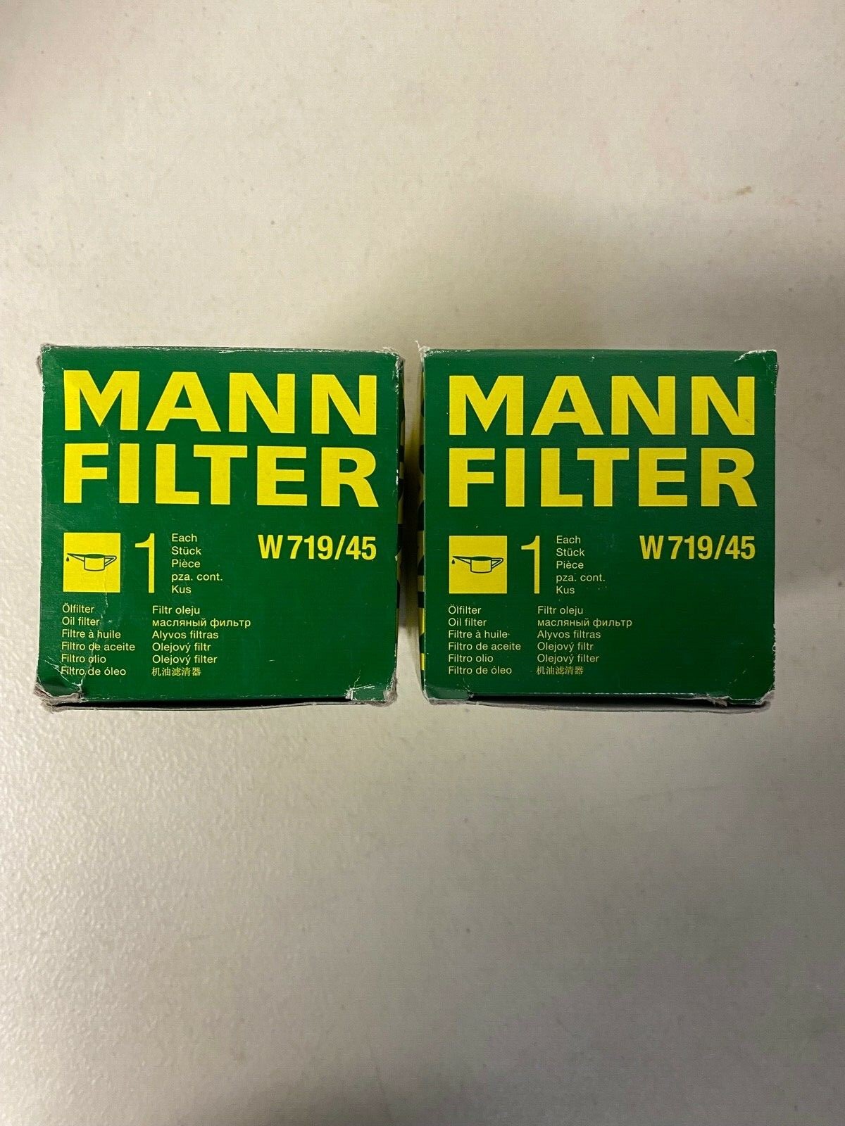 2 - Audi Volkswagen Oil Filter OEM MANN W 719/45 Engine Oil Filter