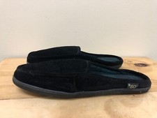 Isotoner Men Slippers- black slip on upper textile -Size US XL 11-12