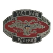 Vintage Enameled VIETNAM VETERAN Belt Buckle model 2278