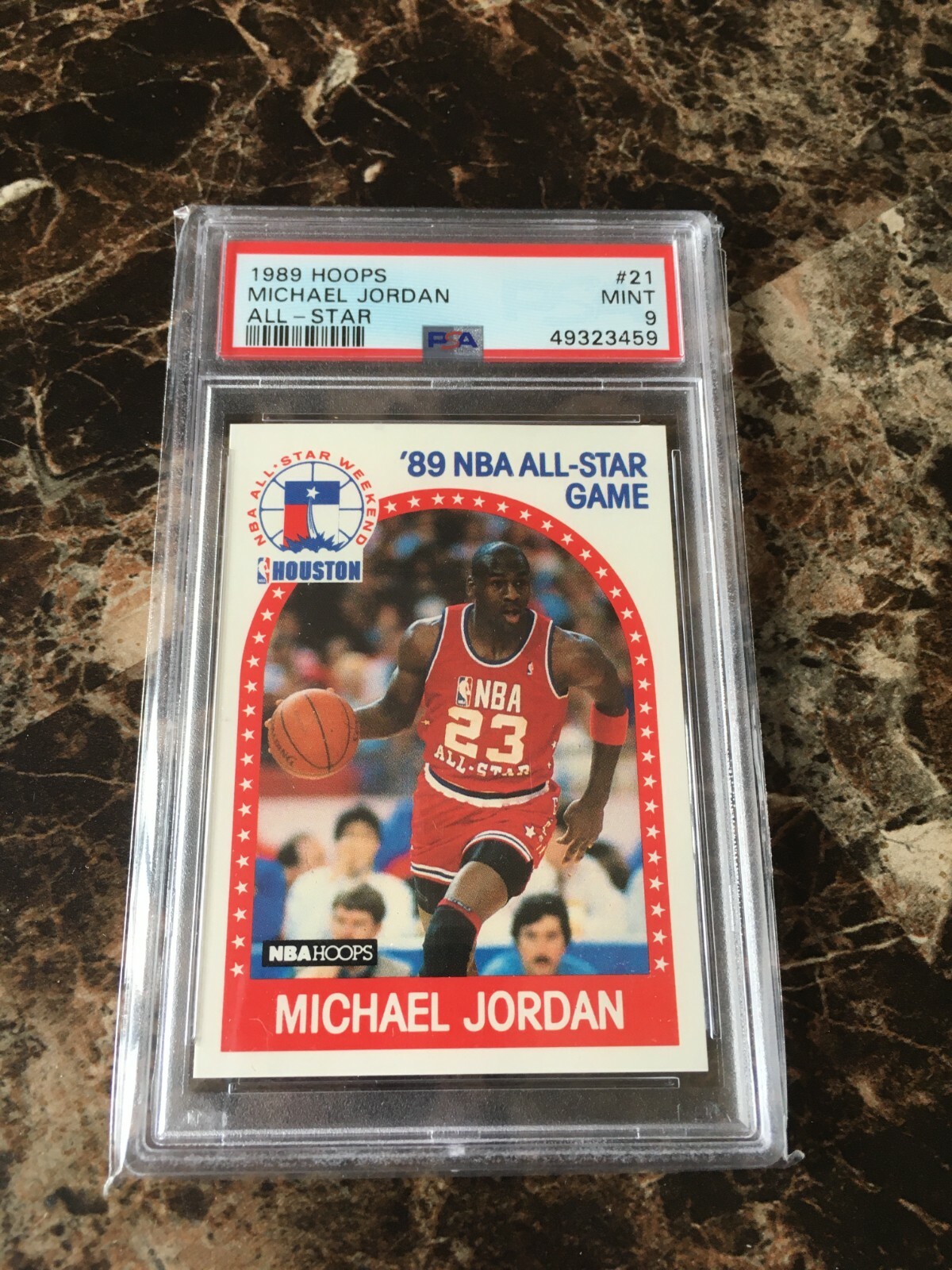 1989 NBA Hoops Michael Jordan All-Star Basketball Card!! #21 PSA Mint 9