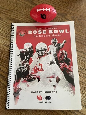OFFICIAL ROSE BOWL MEDIA GUIDE 2023 UTAH UTES Football + Mini Football - NEW