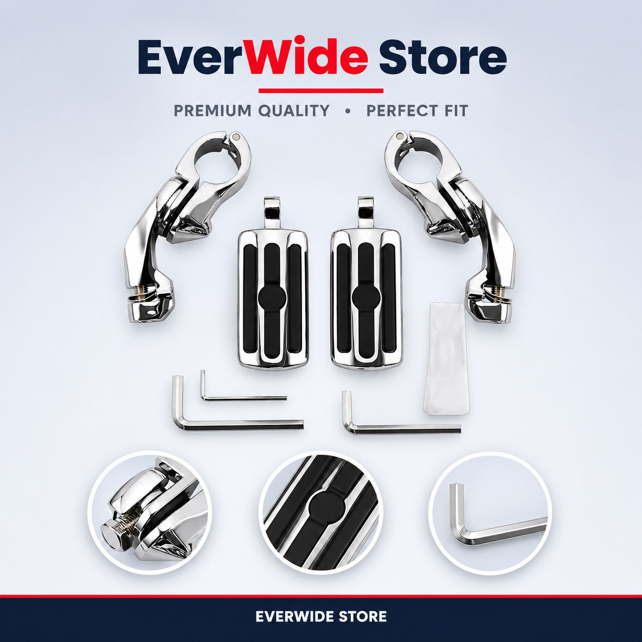 1.25" Highway Foot Pegs Harley Touring Road King Street Glide Electra Glide Dyna